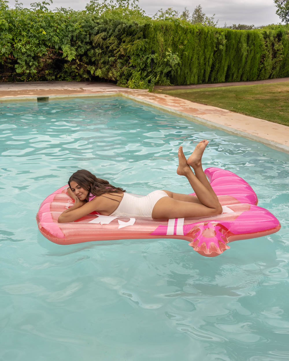 Flotador bota cowboy rosa