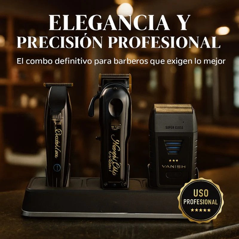 Combo Profesional Maquinillas Black Edition x 3