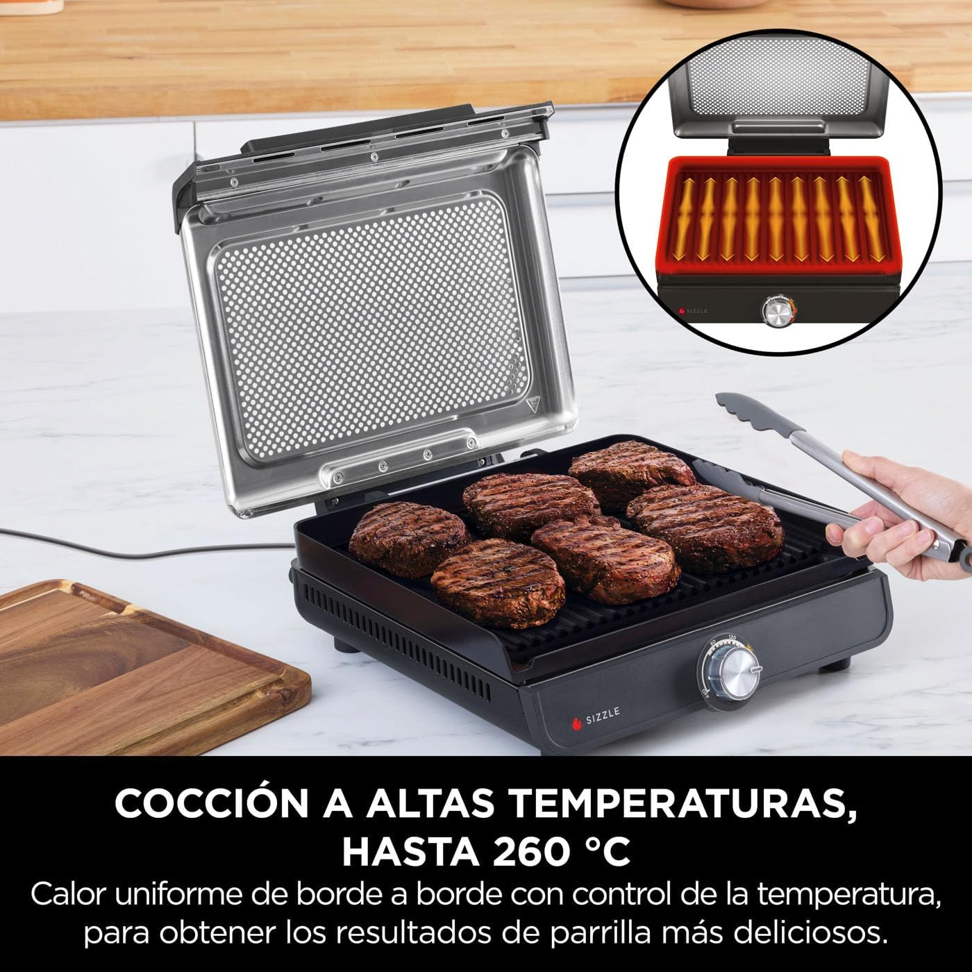 Parrilla y plancha de interior eléctrica