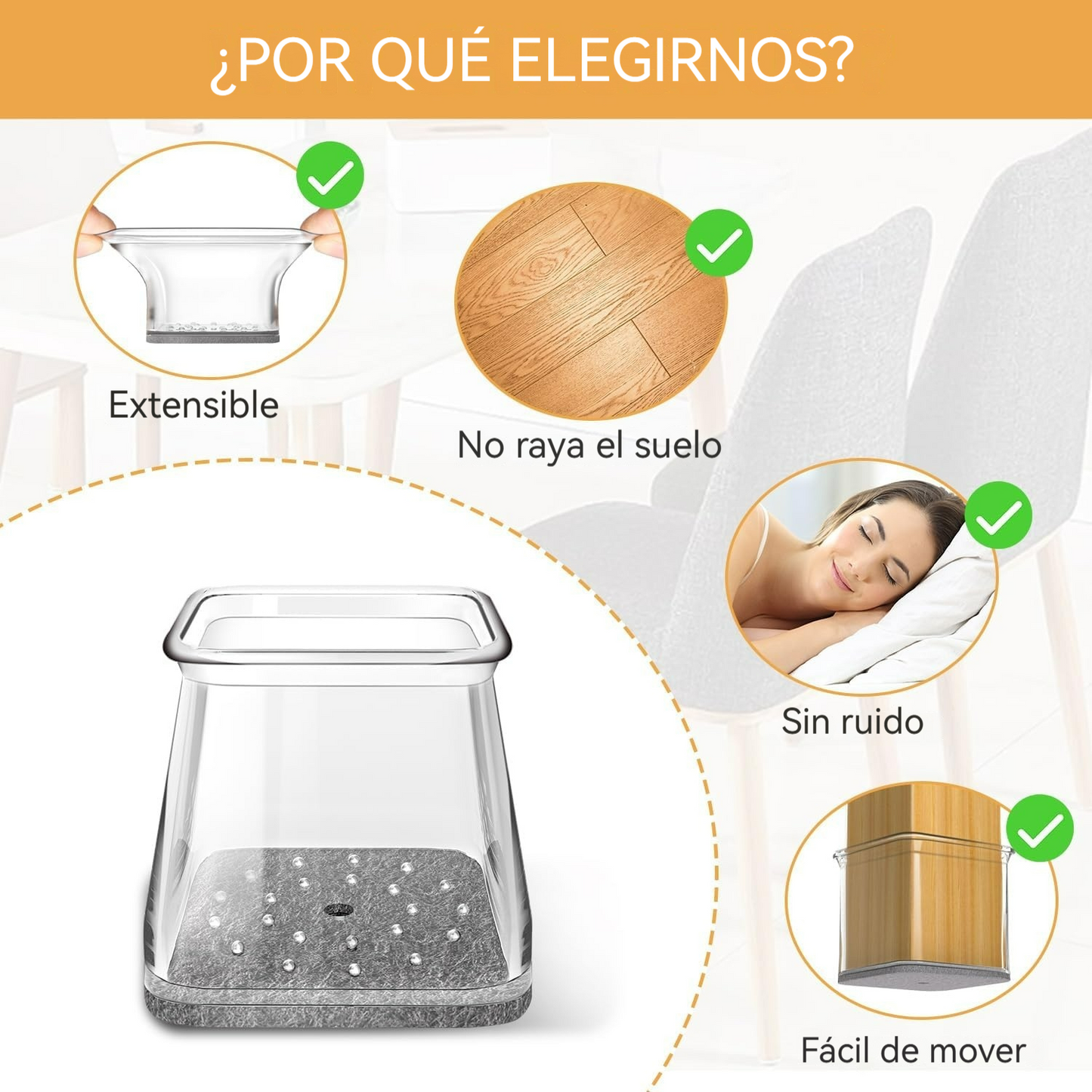 Protectores de Silicona para Muebles y Pisos Delicados