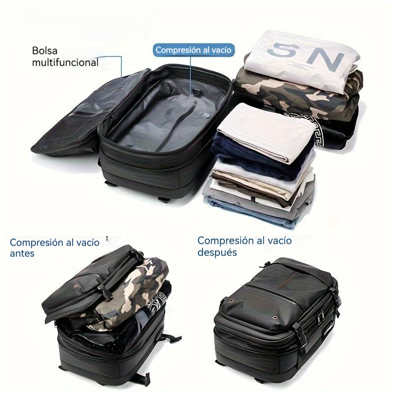 Mochila Expansible con Seguridad Antirrobo