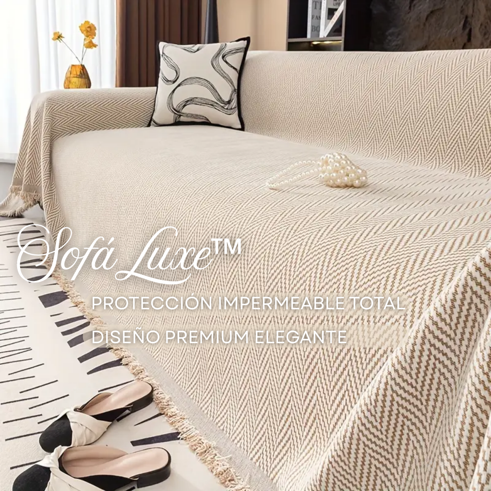 SofáLuxe™ – Cobertor de Jacquard Chenille con Borlas