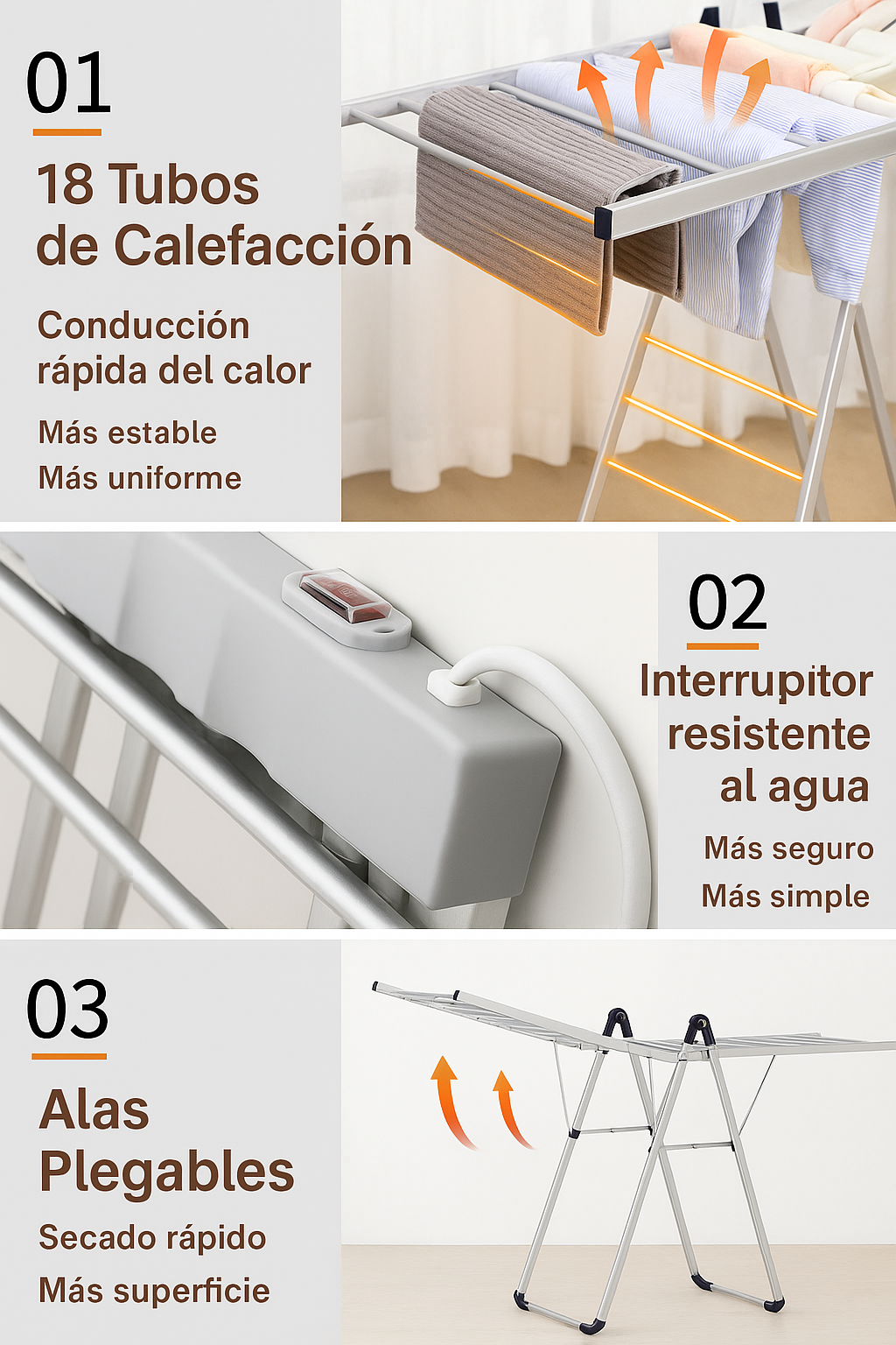 Tenderete Eléctrico de acero inoxidable