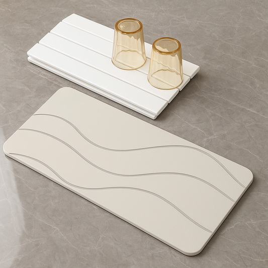 Pack Duo StoneDry: Tapetes de Piedra para secado de platos + Baño