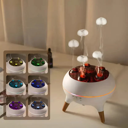 Humidificador LED con Aromaterapia y Movimiento Hipnótico
