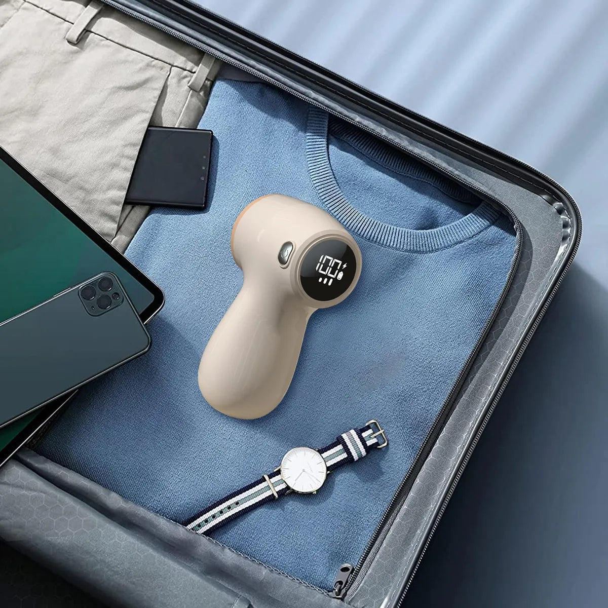 Quita pelusas con Pantalla LED y Carga USB