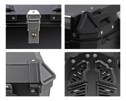 Maletero de moto de aluminio con parrilla