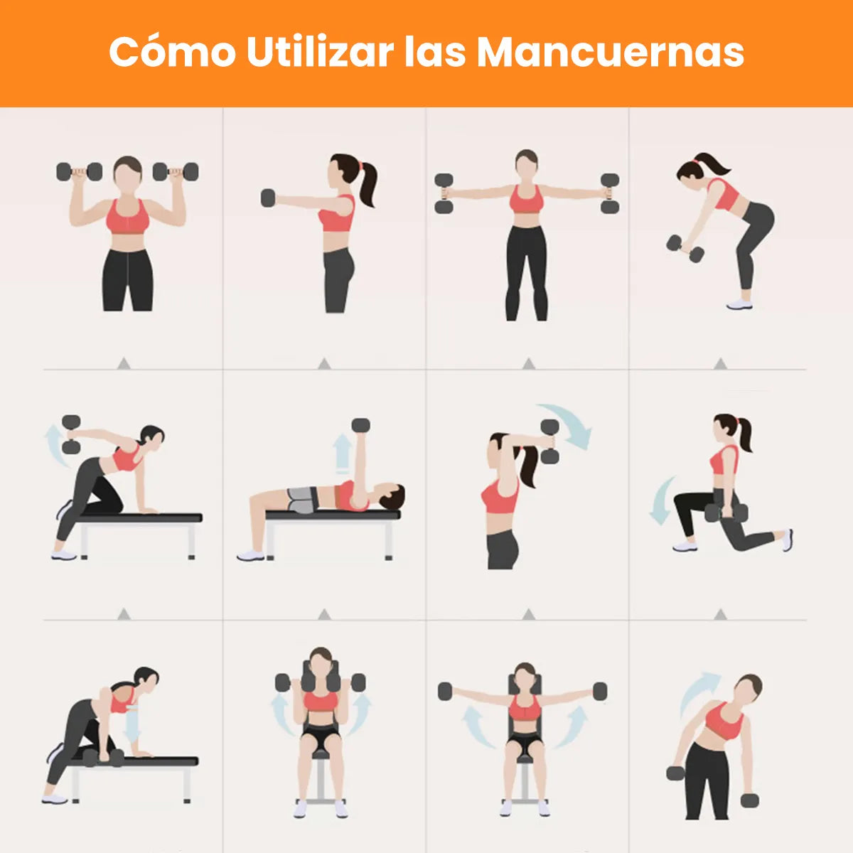 Mancuernas Ajustables 5 kg con Diseño Cuadrado y Sistema Modular