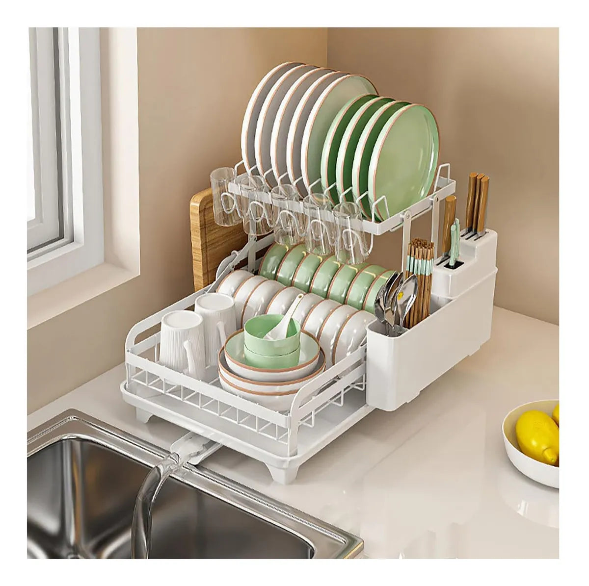 Rejilla de Secado de Platos  Doble Piso