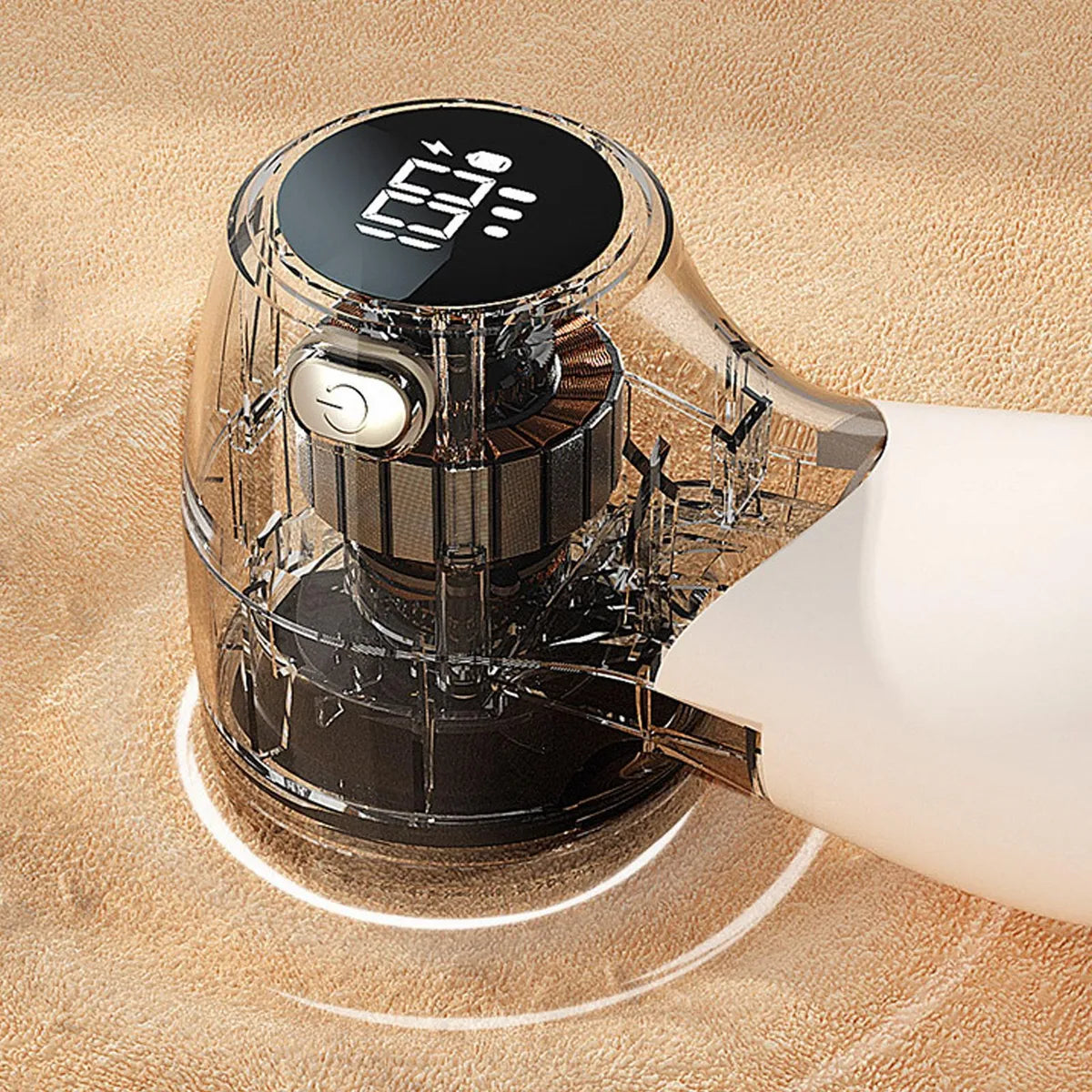 Quita pelusas con Pantalla LED y Carga USB