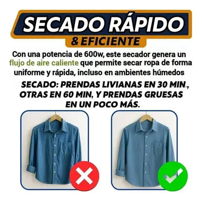 Secarropa Eléctrico Colgante, Portátil y Plegable