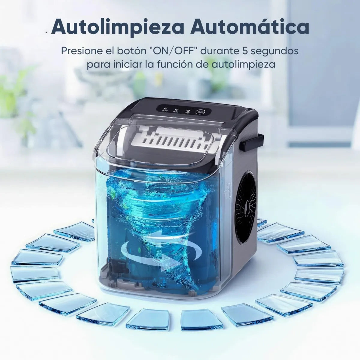 Máquina de Hielo Portátil – Encimera Compacta