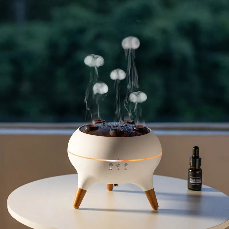 Humidificador LED con Aromaterapia y Movimiento Hipnótico