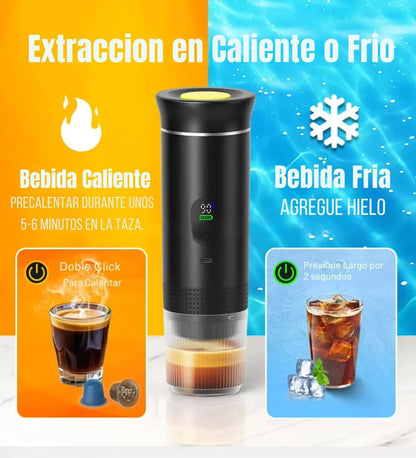 Cafetera Portátil 3 en 1 con Display y 20 bar