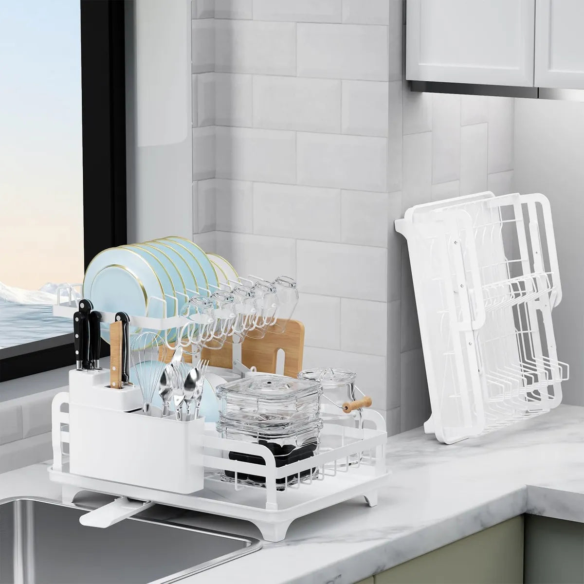 Rejilla de Secado de Platos  Doble Piso