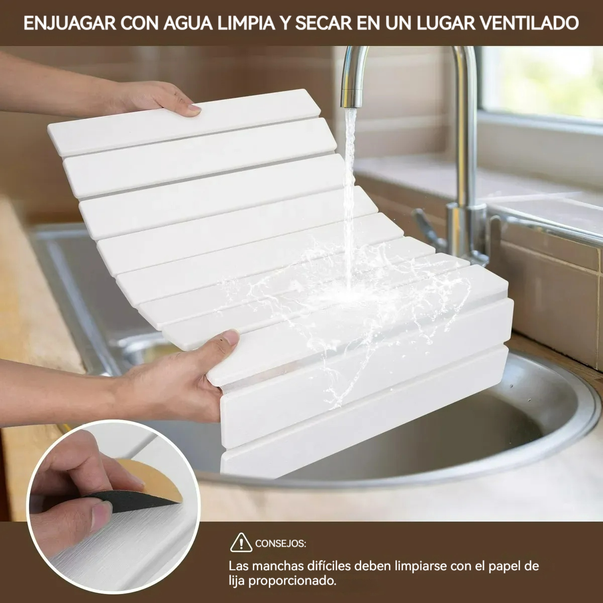 Pack Duo StoneDry: Tapetes de Piedra para secado de platos + Baño