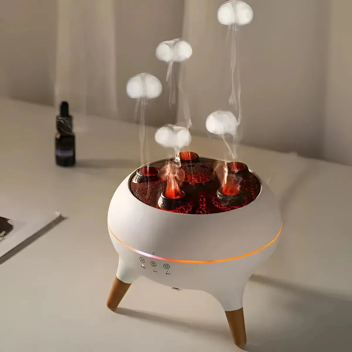 Humidificador LED con Aromaterapia y Movimiento Hipnótico
