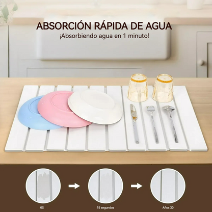 Pack Duo StoneDry: Tapetes de Piedra para secado de platos + Baño