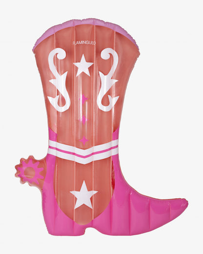Flotador bota cowboy rosa