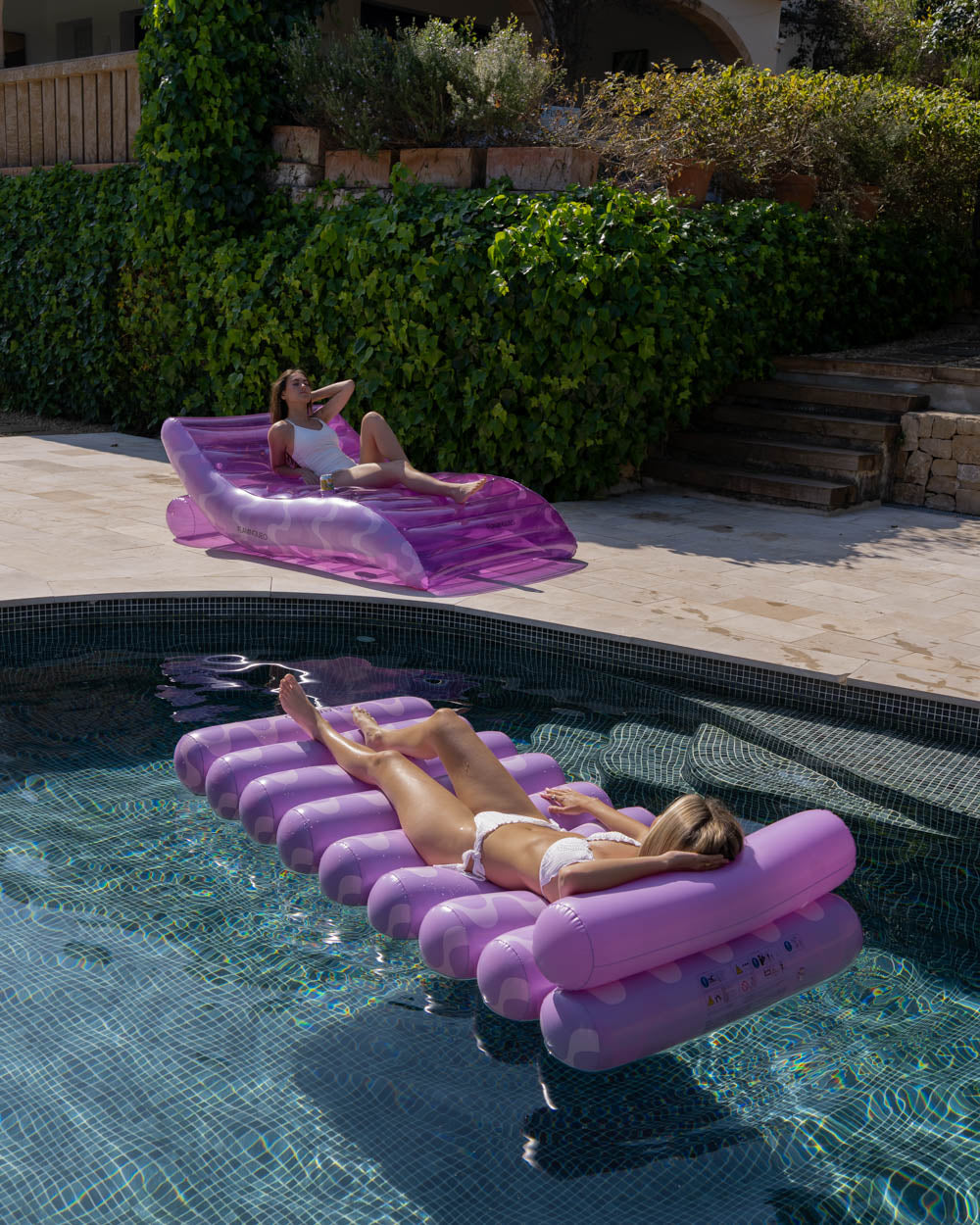 Flotador tumbona morada