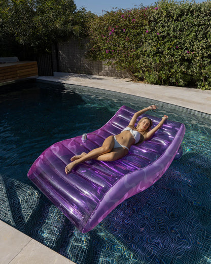 Flotador tumbona morada