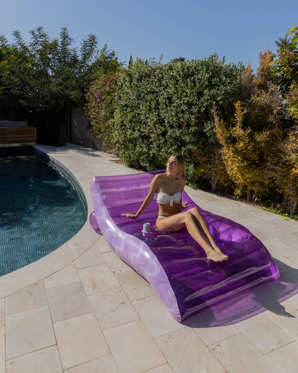 Flotador tumbona morada