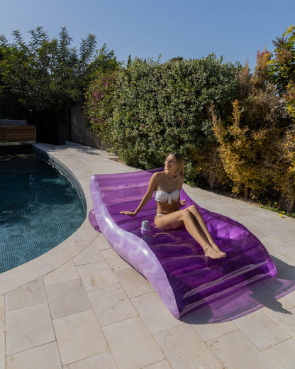 Flotador tumbona morada