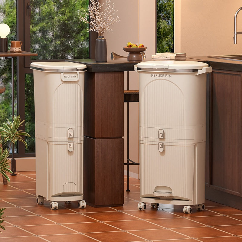 Basurero Doble Capa Estilo Japonés