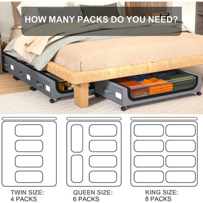 Almacenamiento bajo la cama Caja organizadora
