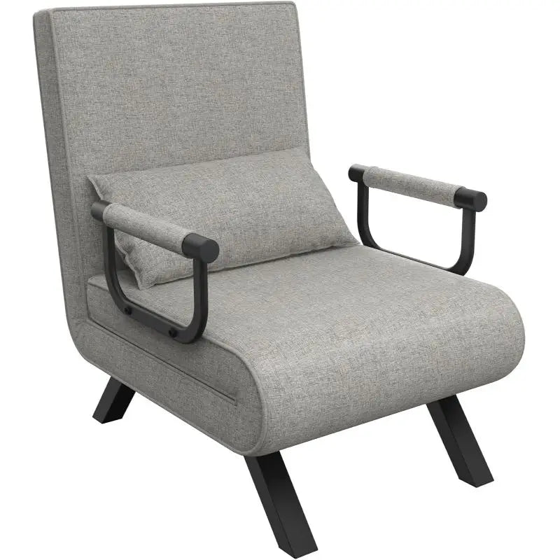 Sofá Cama Convertible con Respaldo Ajustable y Diseño Plegable