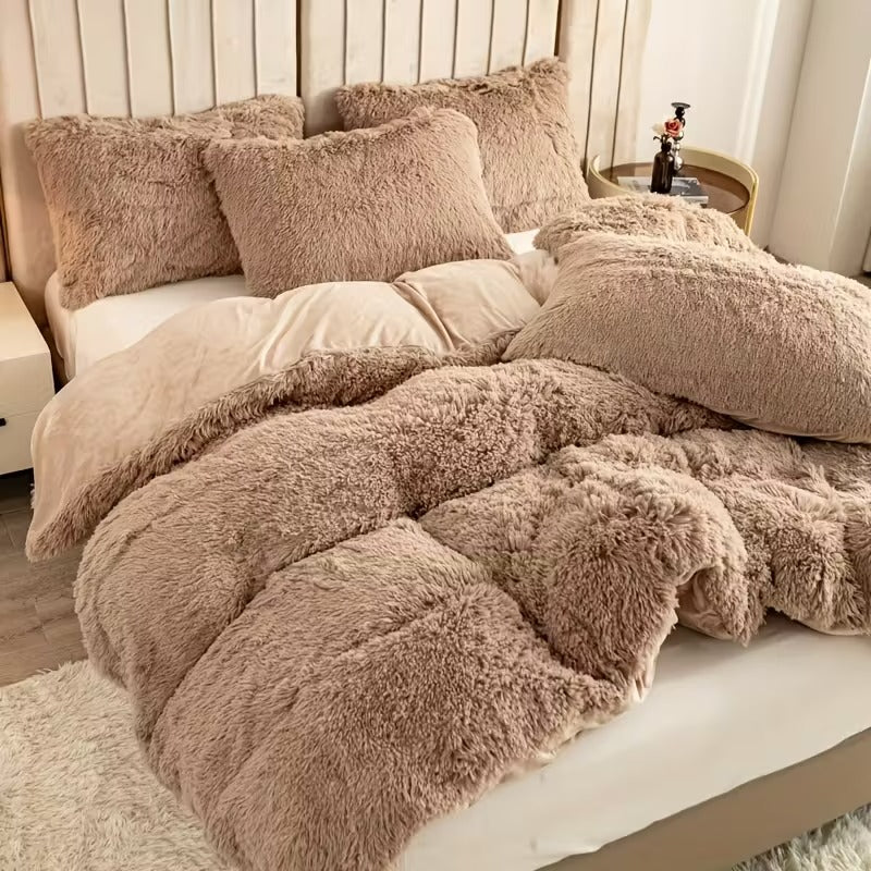 Set de Cama de Cabello Largo: Edredón y 2 Fundas