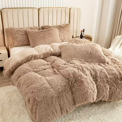 Set de Cama de Cabello Largo: Edredón y 2 Fundas