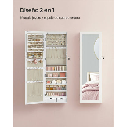 Espejo Joyero de Pared con Luces LED