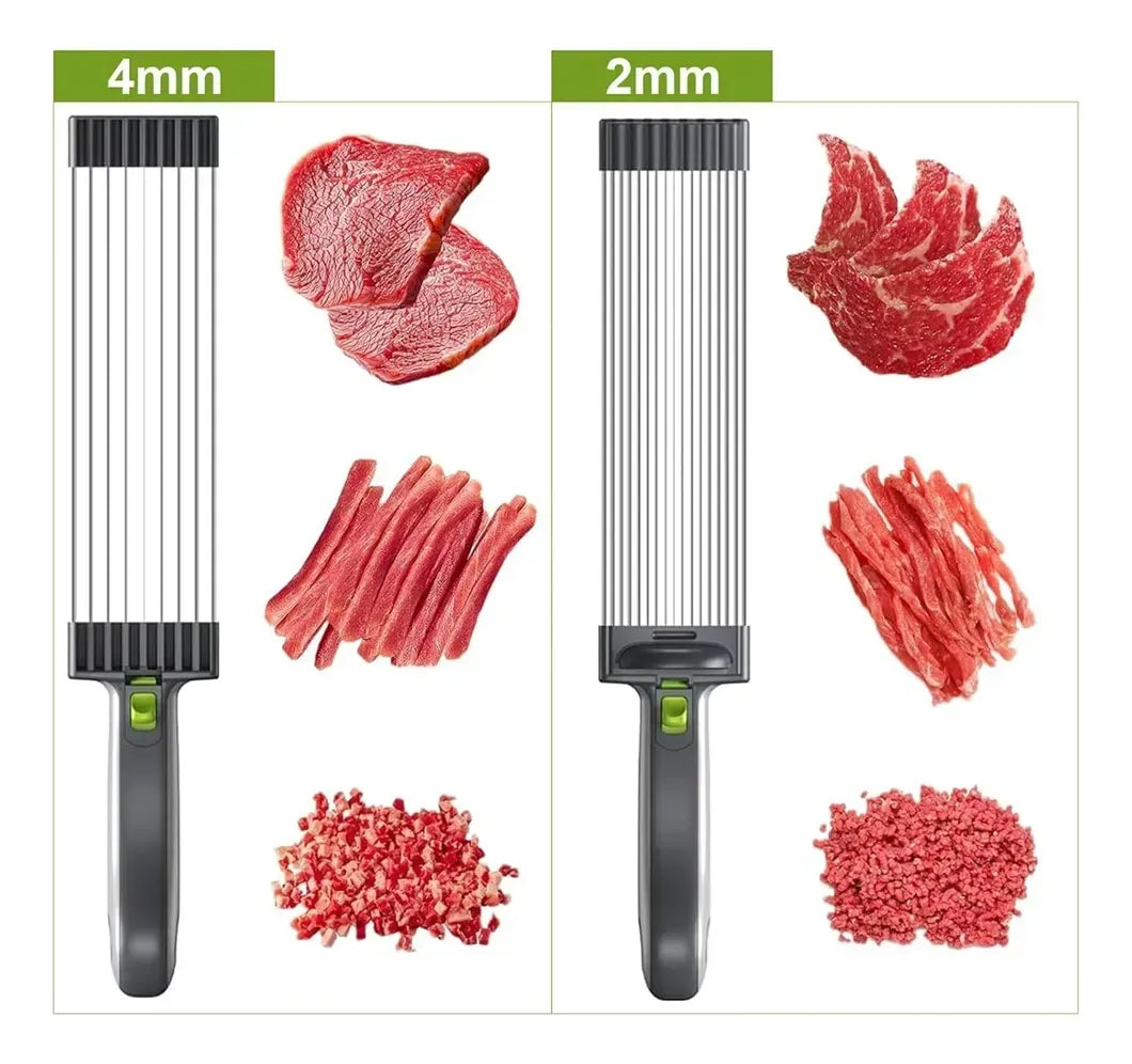 Rebanador de Carne Manual con Cuchilla de Acero Inoxidable