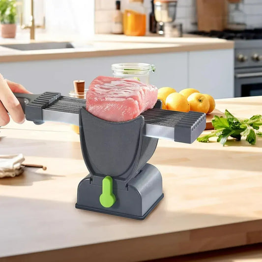 Rebanador de Carne Manual con Cuchilla de Acero Inoxidable