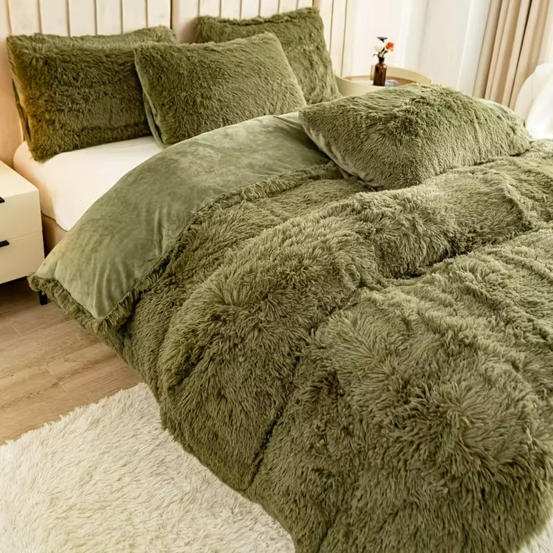 Set de Cama de Cabello Largo: Edredón y 2 Fundas